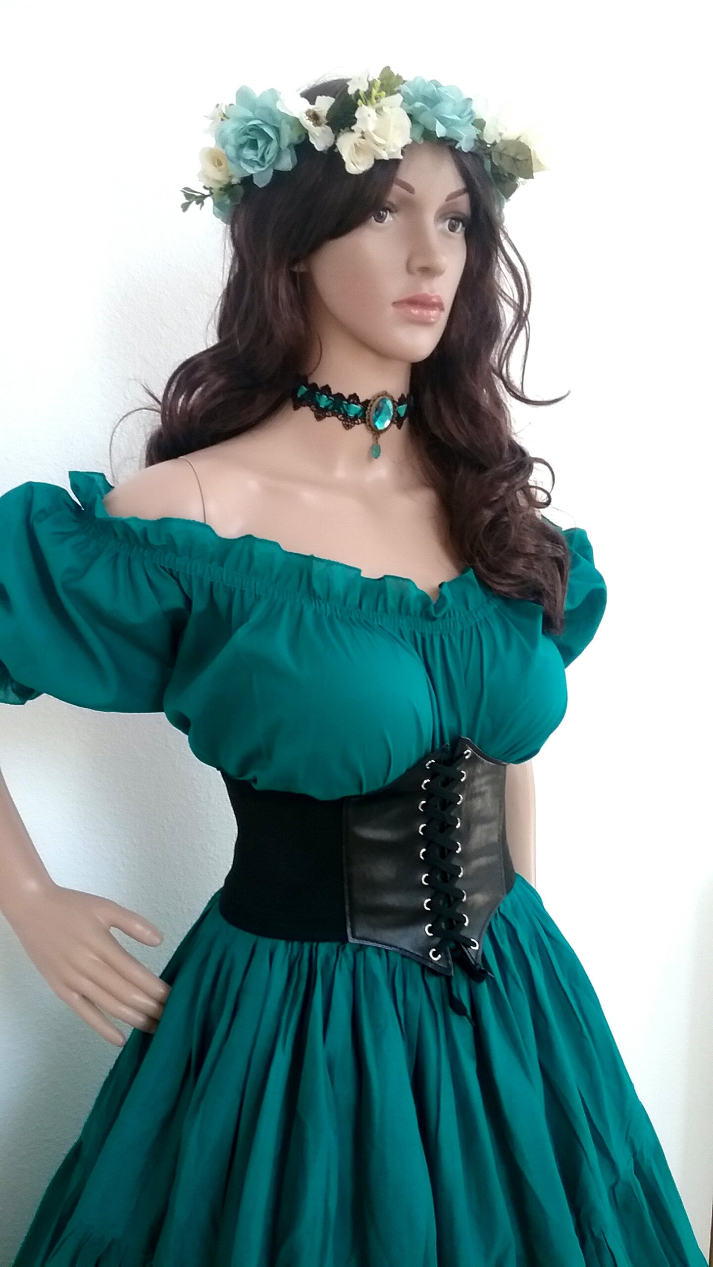 Renaissance Blouse Choose Color Steampunk BOHO Peasant Pirate Wench Cosplay Elvin Faire Festival Purple