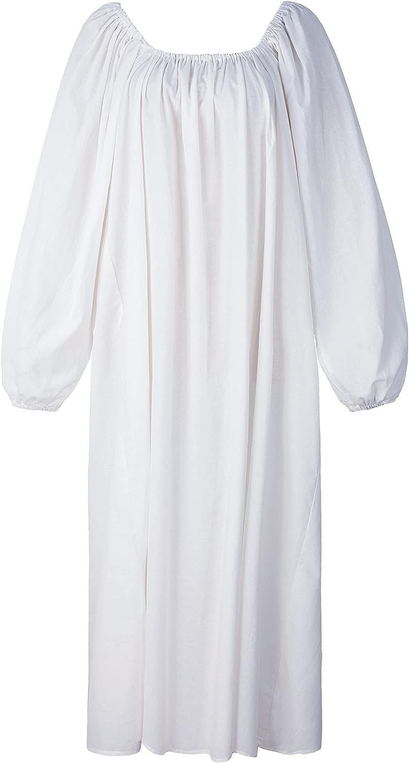 Custom made Renaissance Chemise with long sleeves & elastic at the wrists.