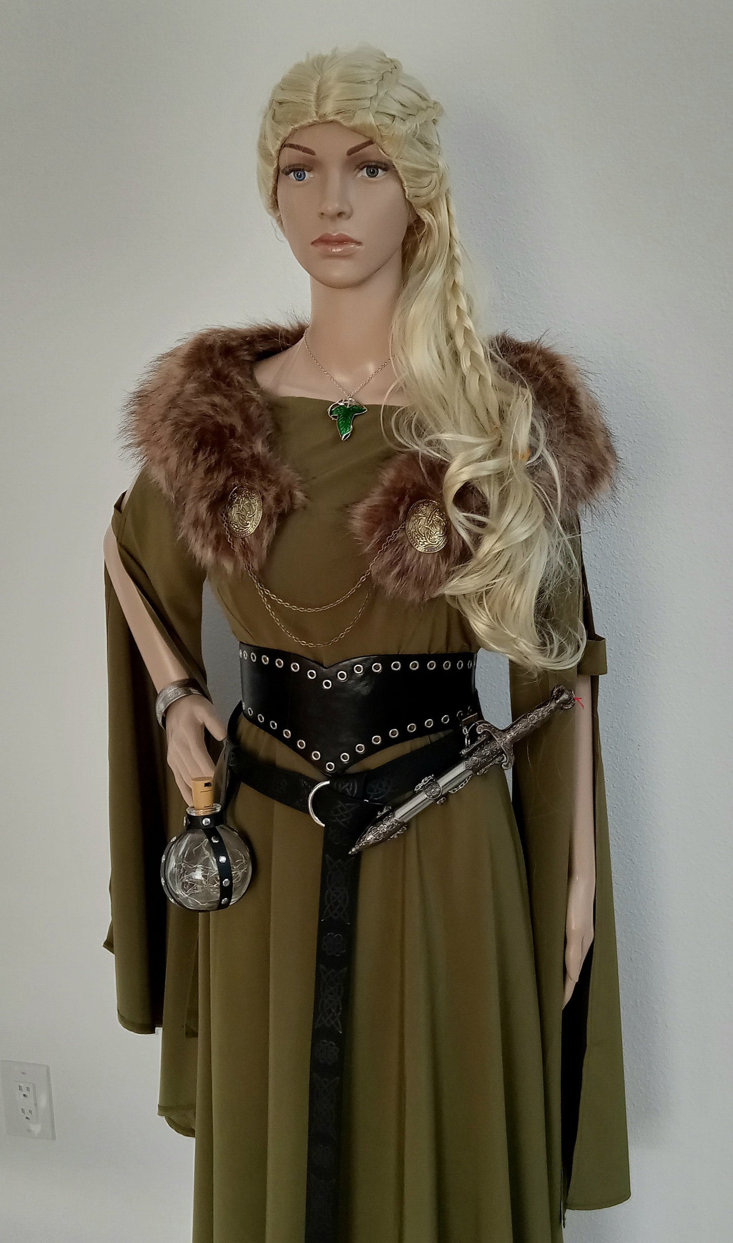 Renaissance Fairy Dress with Long Flowy sleeves Viking Celtic