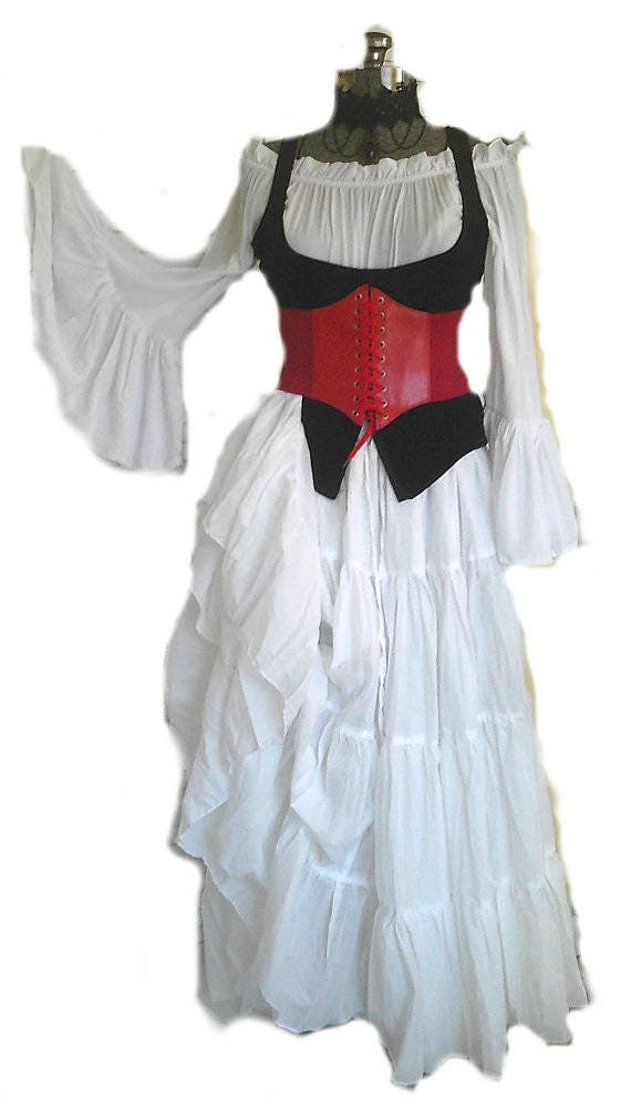 Corset Belt Choose Size Renaissance Waist Cincher Underbust Corset Belt Steampunk Costume Cosplay Medieval Pirate Wench