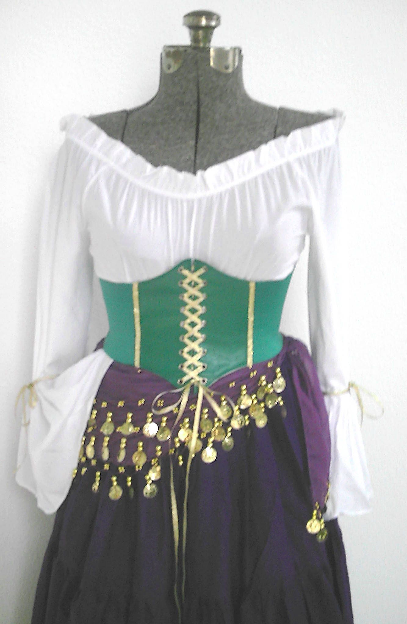 Esmeralda Inspired Costume 4 or 5 pieces Hunchback of Notre Dame Inspired Gypsy Cosplay Halloween