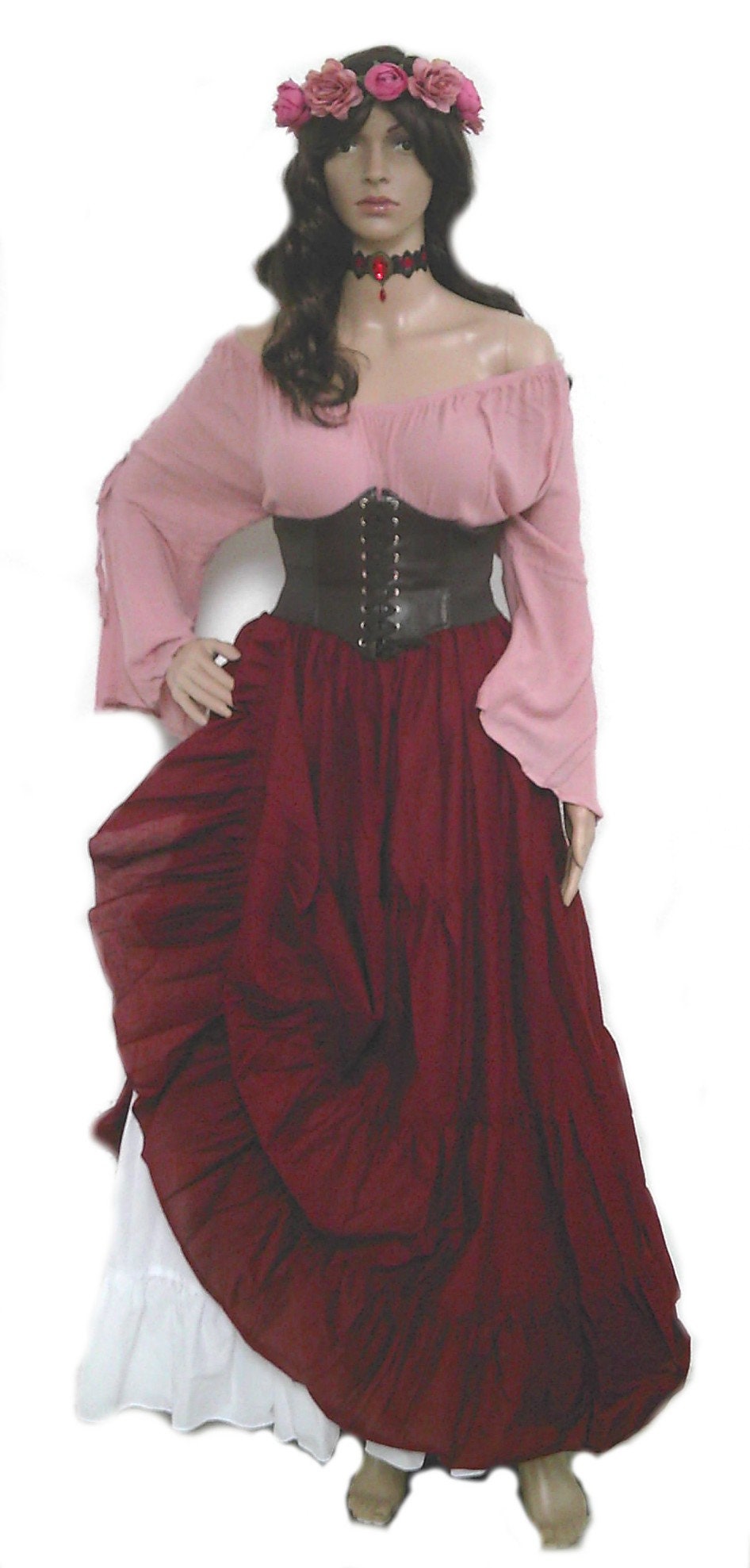 Corset Belt Choose Size Renaissance Waist Cincher Underbust Corset Belt Steampunk Costume Cosplay Medieval Pirate Wench