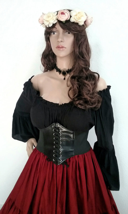 Corset Belt Choose Size Renaissance Waist Cincher Underbust Corset Belt Steampunk Costume Cosplay Medieval Pirate Wench
