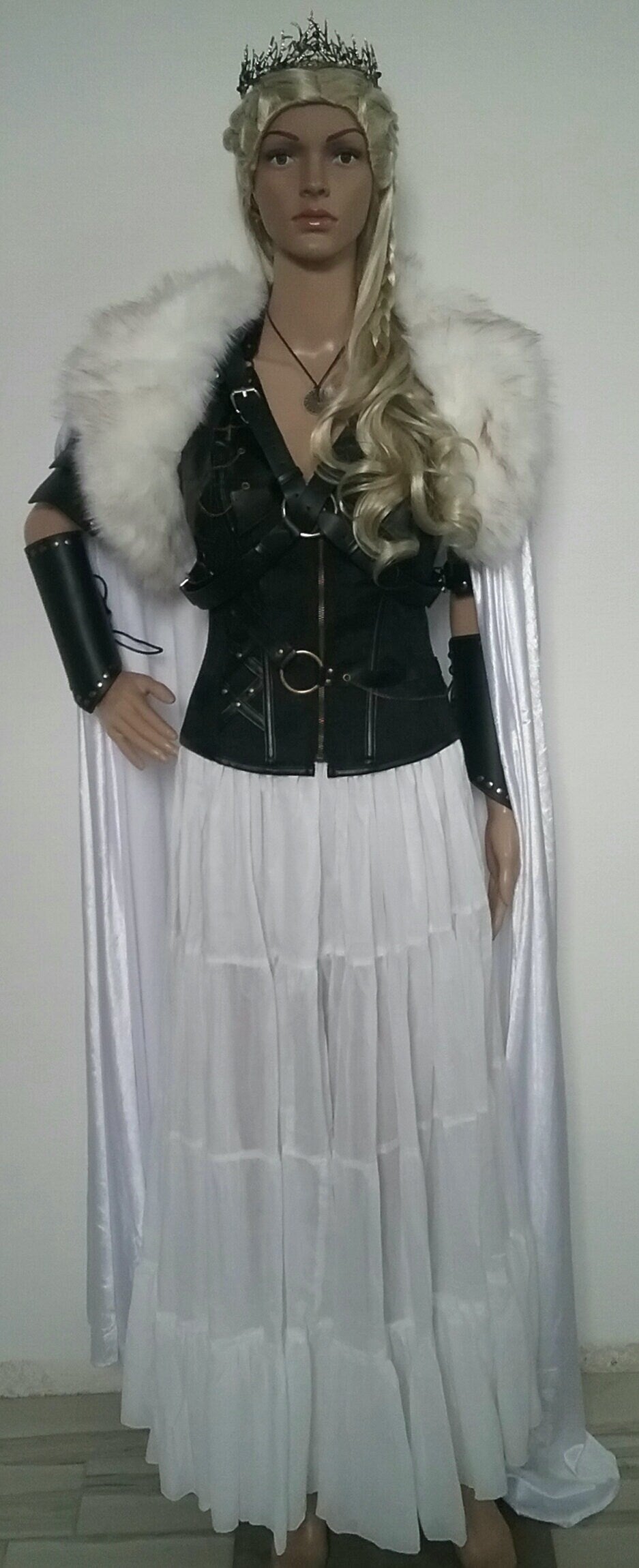 Viking  Dress Lagertha Sheilmaiden Warrior Renaissance Costume Armor Corset Wedding