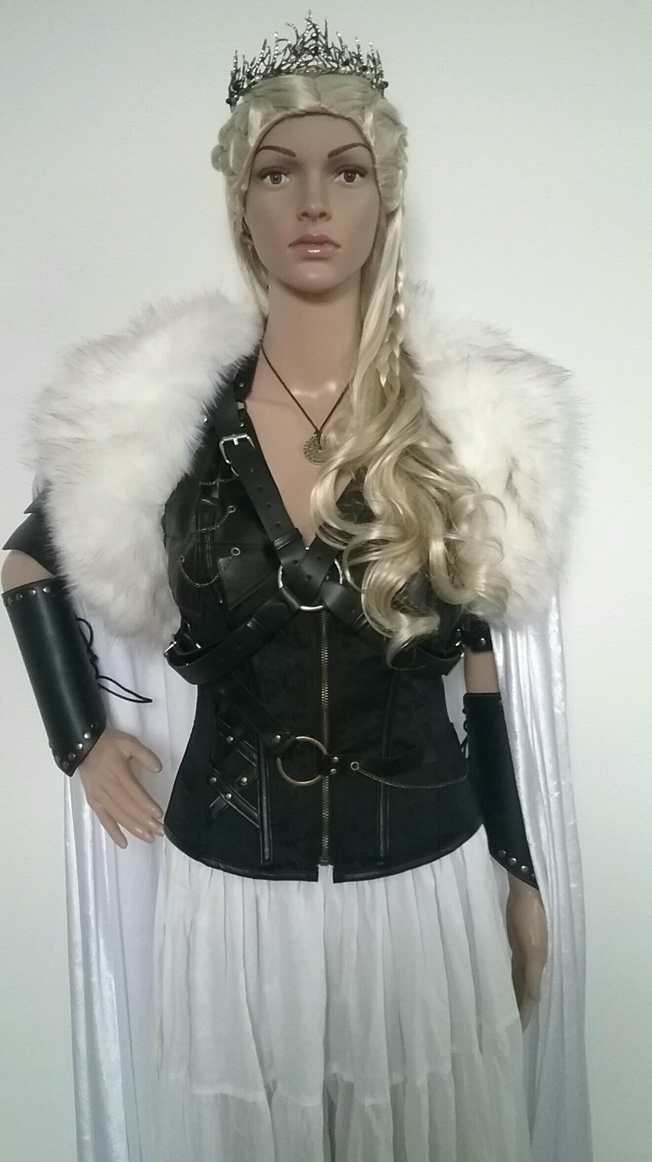 Viking  Dress Lagertha Sheilmaiden Warrior Renaissance Costume Armor Corset Wedding
