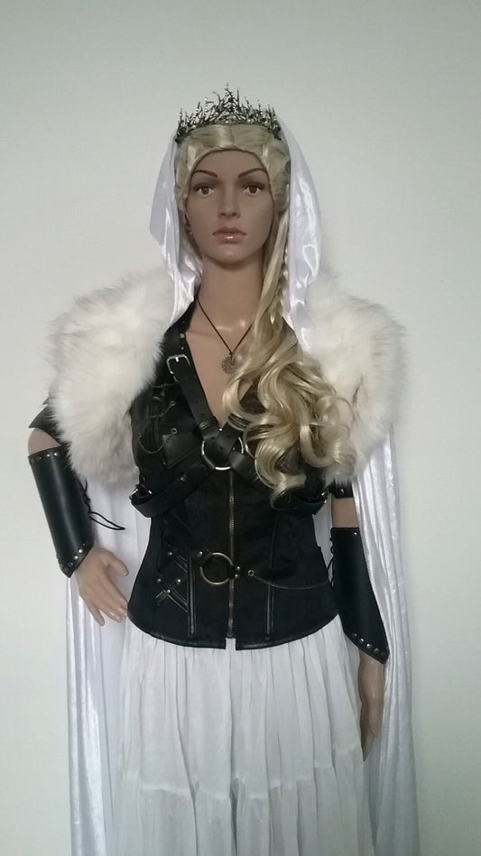 Viking  Dress Lagertha Sheilmaiden Warrior Renaissance Costume Armor Corset Wedding