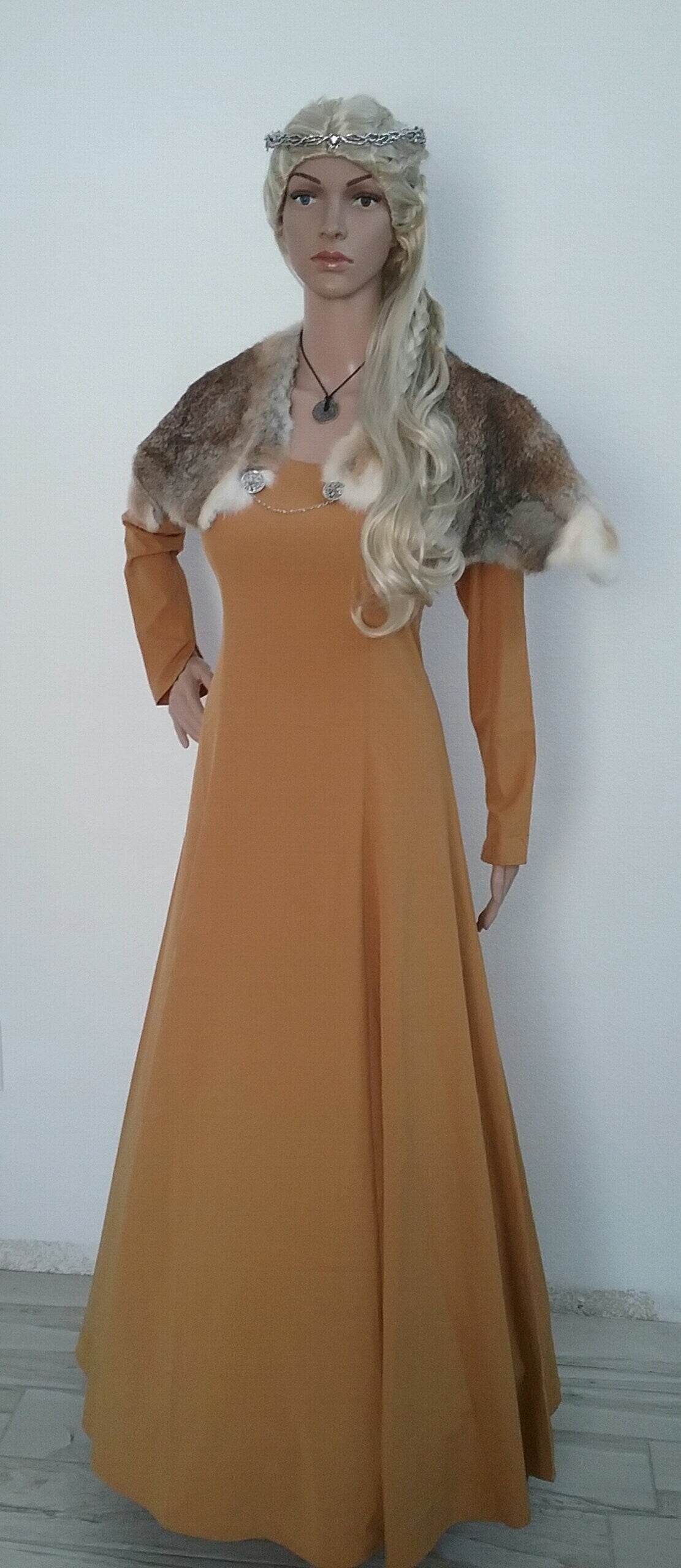 Viking Wedding ReaL Rabbit Fur Mantle Celtic Medieval Tribal Barbarian Renaissance