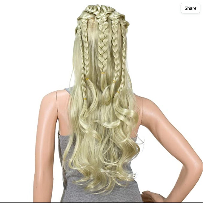 Lagertha Wig Sheilmaiden Corset Warrior Viking Renaissance Costume Medieval Halloween