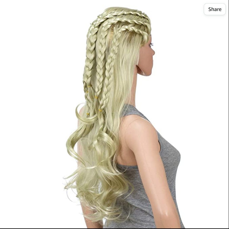 Lagertha Wig Sheilmaiden Corset Warrior Viking Renaissance Costume Medieval Halloween