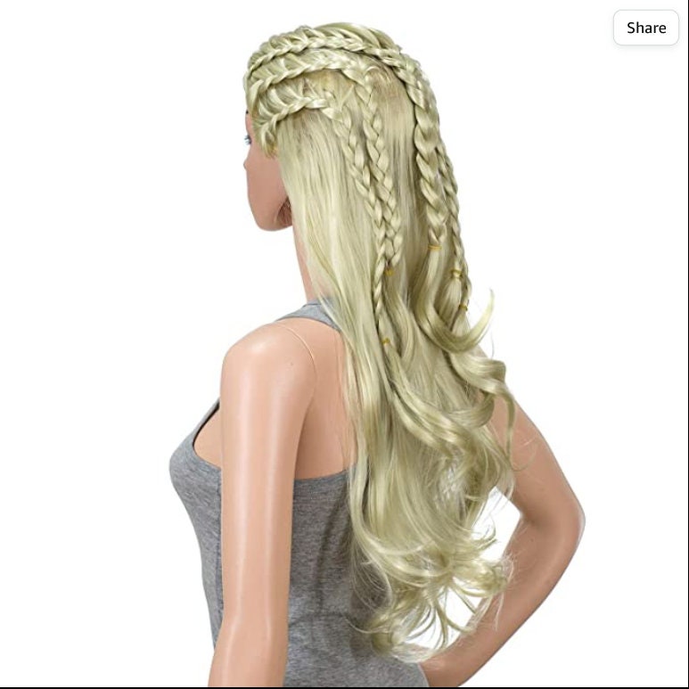 Lagertha Wig Sheilmaiden Corset Warrior Viking Renaissance Costume Medieval Halloween