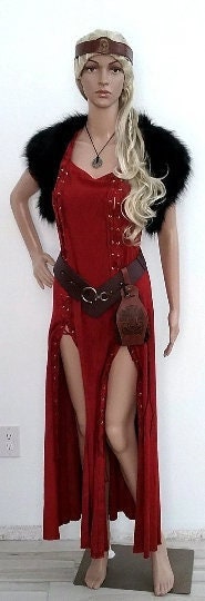 Lagertha Wig Sheilmaiden Corset Warrior Viking Renaissance Costume Medieval Halloween