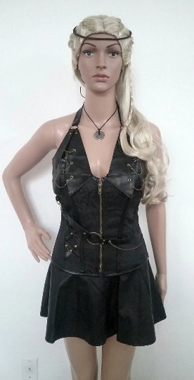 Lagertha Corset Sheilmaiden Warrior Viking Renaissance Fur Capelet Rnaissance Costume Medieval