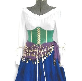 Esmeralda Inspired Custom Costume Hunchback of Notre Dame Inspired Gypsy Cosplay Halloween