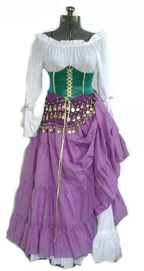 Esmeralda Inspired Custom Costume Hunchback of Notre Dame Inspired Gypsy Cosplay Halloween
