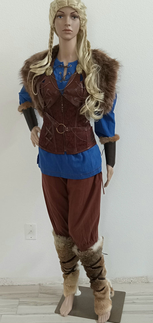 Sheildmaiden Viking Warrior Custom Made Complete Outfir 8 Pieces